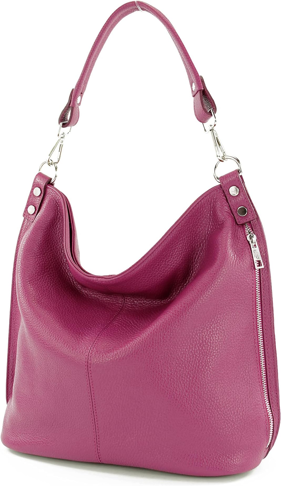 Modamoda De - T189 - Ital. Women's Backpack Bag 2-in-1 Leather