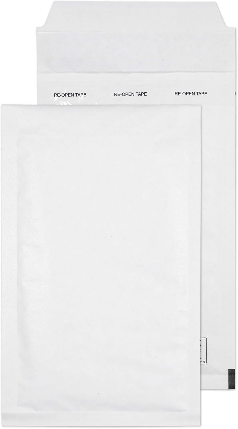 Blake Purely Packaging DL 120 x 215mm Envolite Peel and Seal Padded Bubble Envelopes (B/00) White - Pack of 200