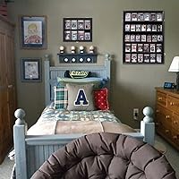 Vista 6 de VERANI Baseball Display Case - 35 Graded Sports Card Frame - Holds Cards with UV Protection Clear View Lockable Wall Cabinet for Football Basketball