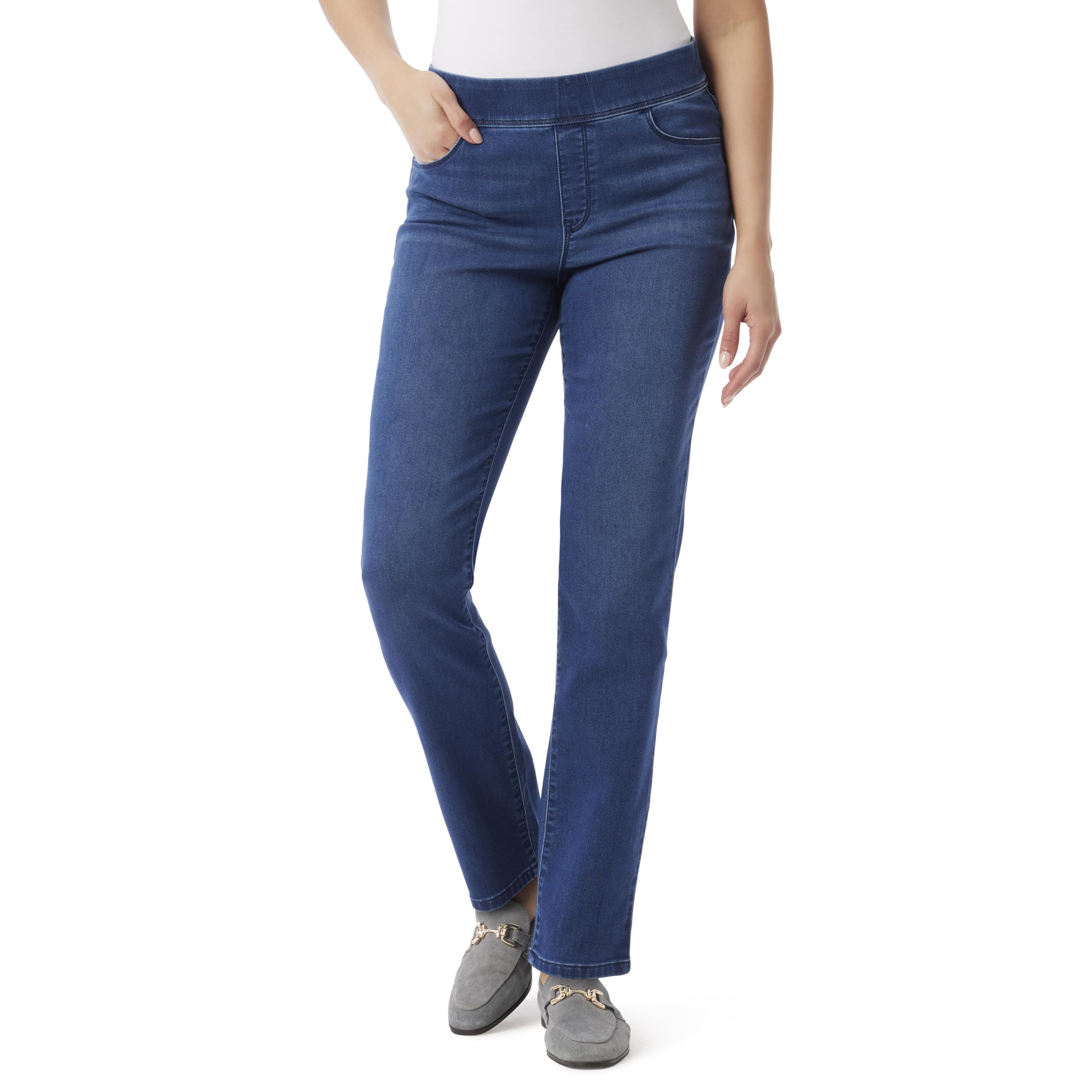Gloria Vanderbilt Women's Amanda Pull on High Rise Jean Standard