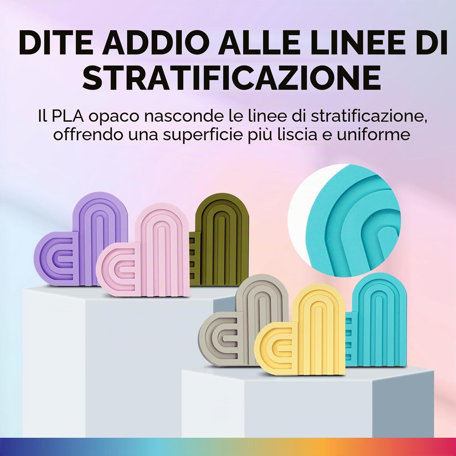 OVERTURE Matte PLA Filamento 1,75 mm Nero*4, 4kg Matt | Opaco PLA • Neatly Wound • Finitura Opaca • Profondo • Precisione Dimensionale±0,02 mm • per Stampante 3D FDM