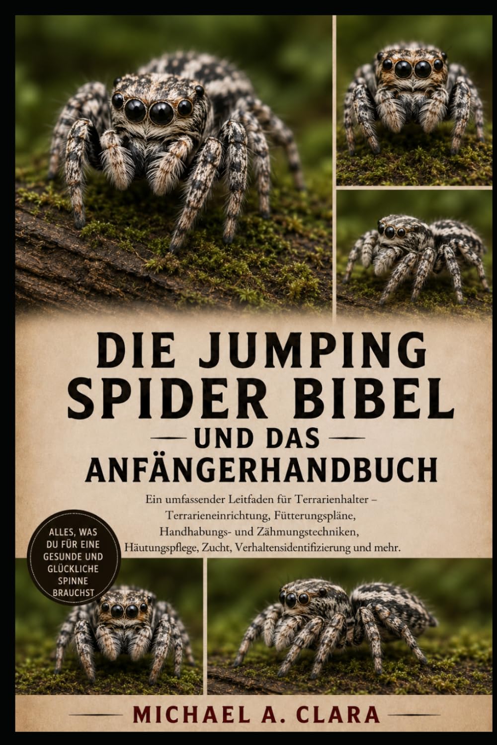 DIE JUMPING SPIDER BIBEL UND DAS ANFÄNGERHANDBUCH: Ein umfassender Leitfaden für Terrarienhalter – Terrarieneinrichtung, Fütterungspläne, Handhabungs- ... Zucht, Verhaltensidentifizierung und mehr.
