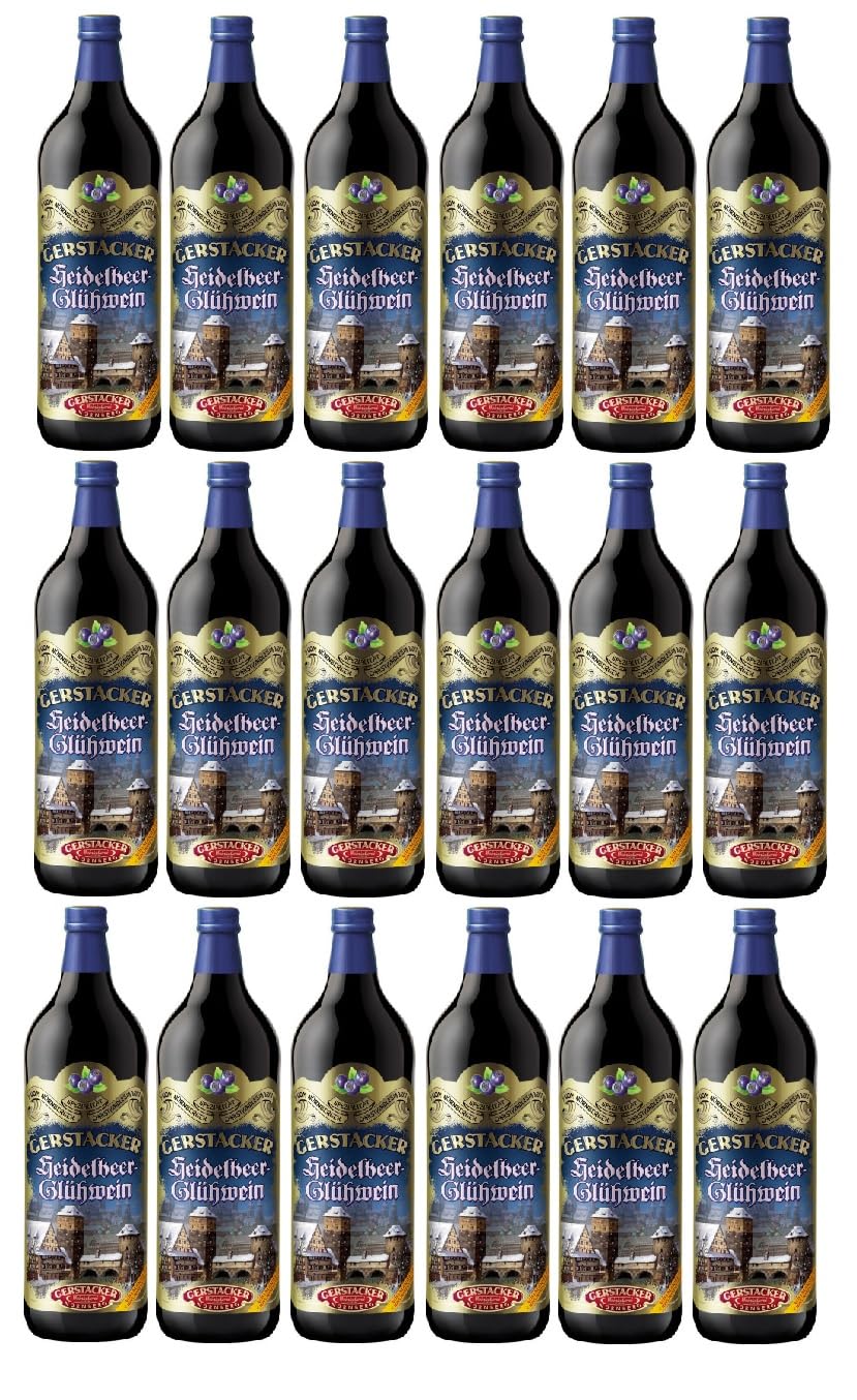 18 Flaschen GERSTACKER Heidelbeer-Glühwein a 1 Liter 8,5% vol.