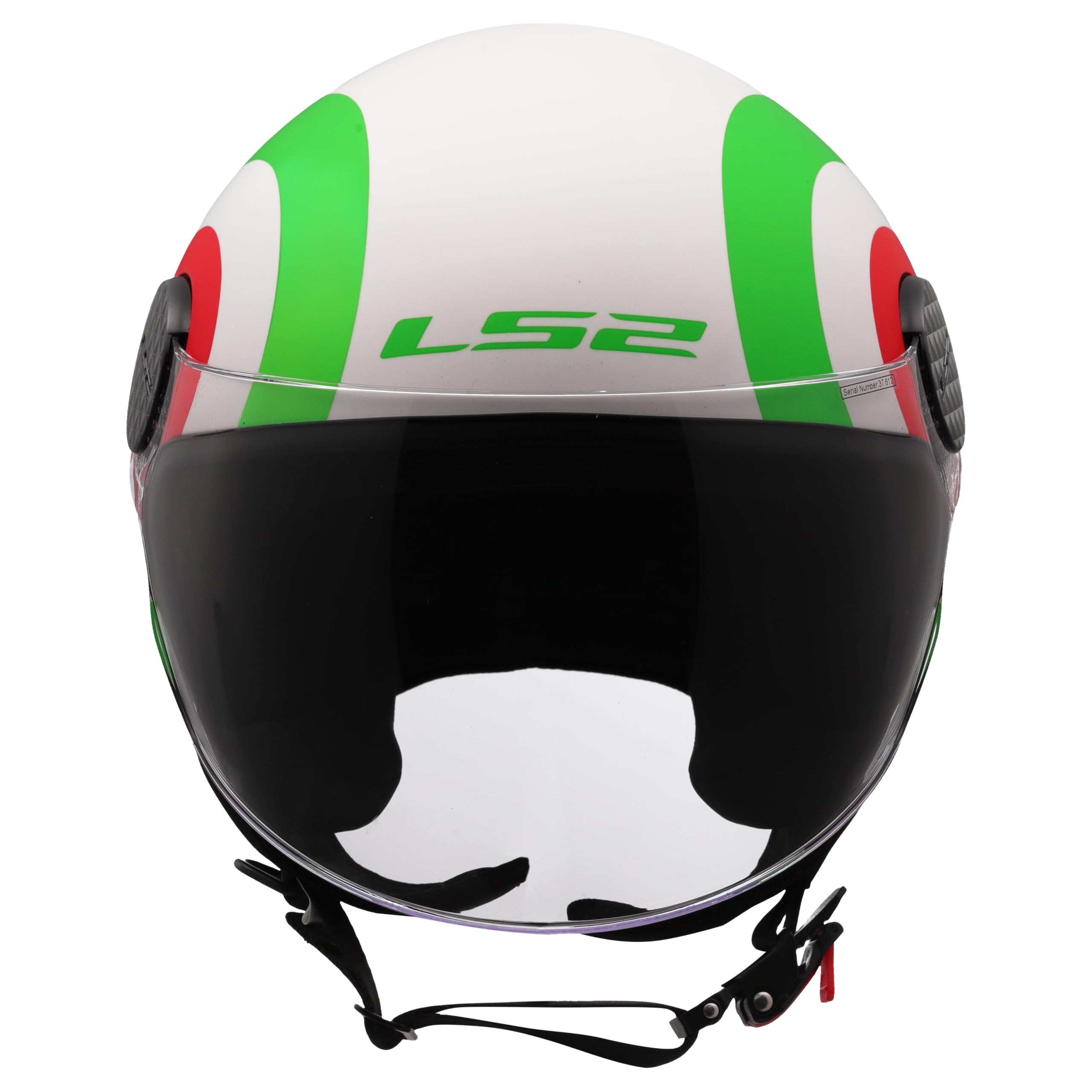 LS2, Kask motocyklowy typu jet SPHERE LUX II URBY biało-zielono-czerwony, rozmiar XL