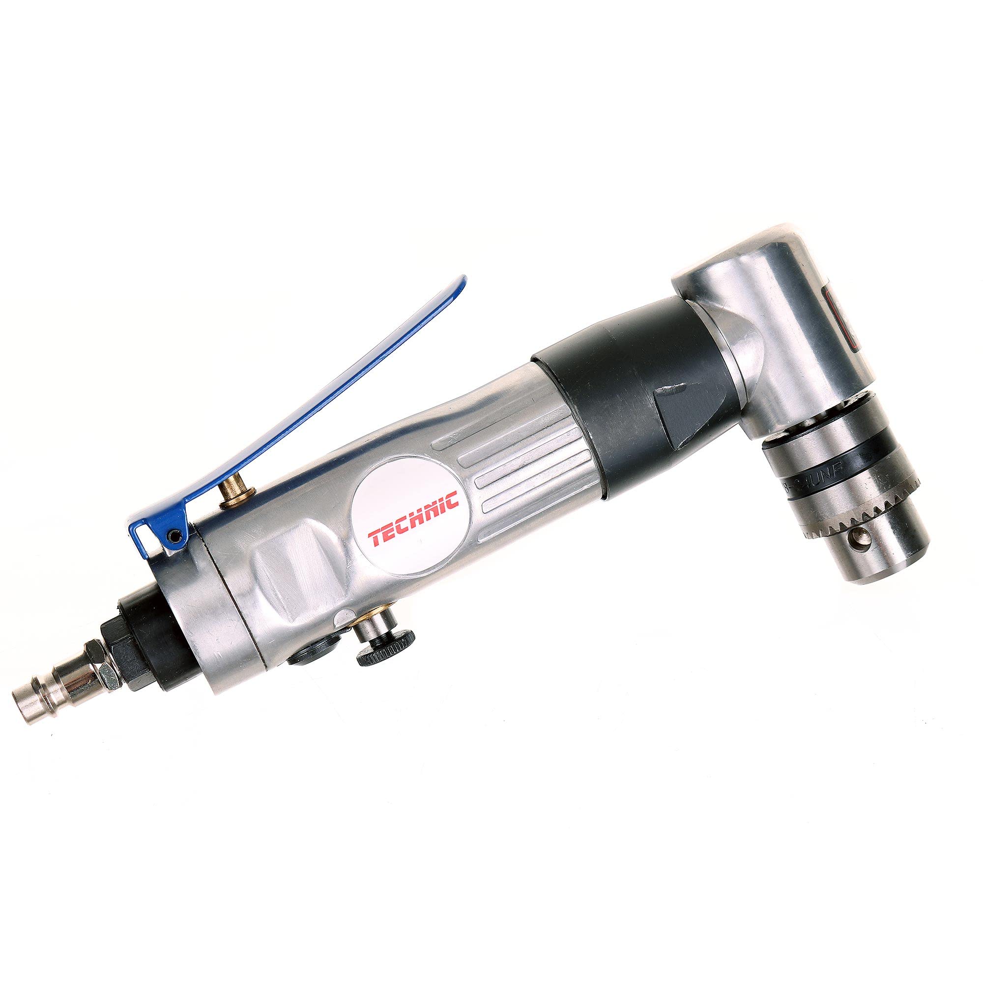 TC TECHNIC AT-5051 Pneumatische Winkelbohrmaschine mit Schlüsselfutter für Bohrer Drehrichtung Einstellmöglichkeit Höhe 95 mm Drehzahl 180 U/min