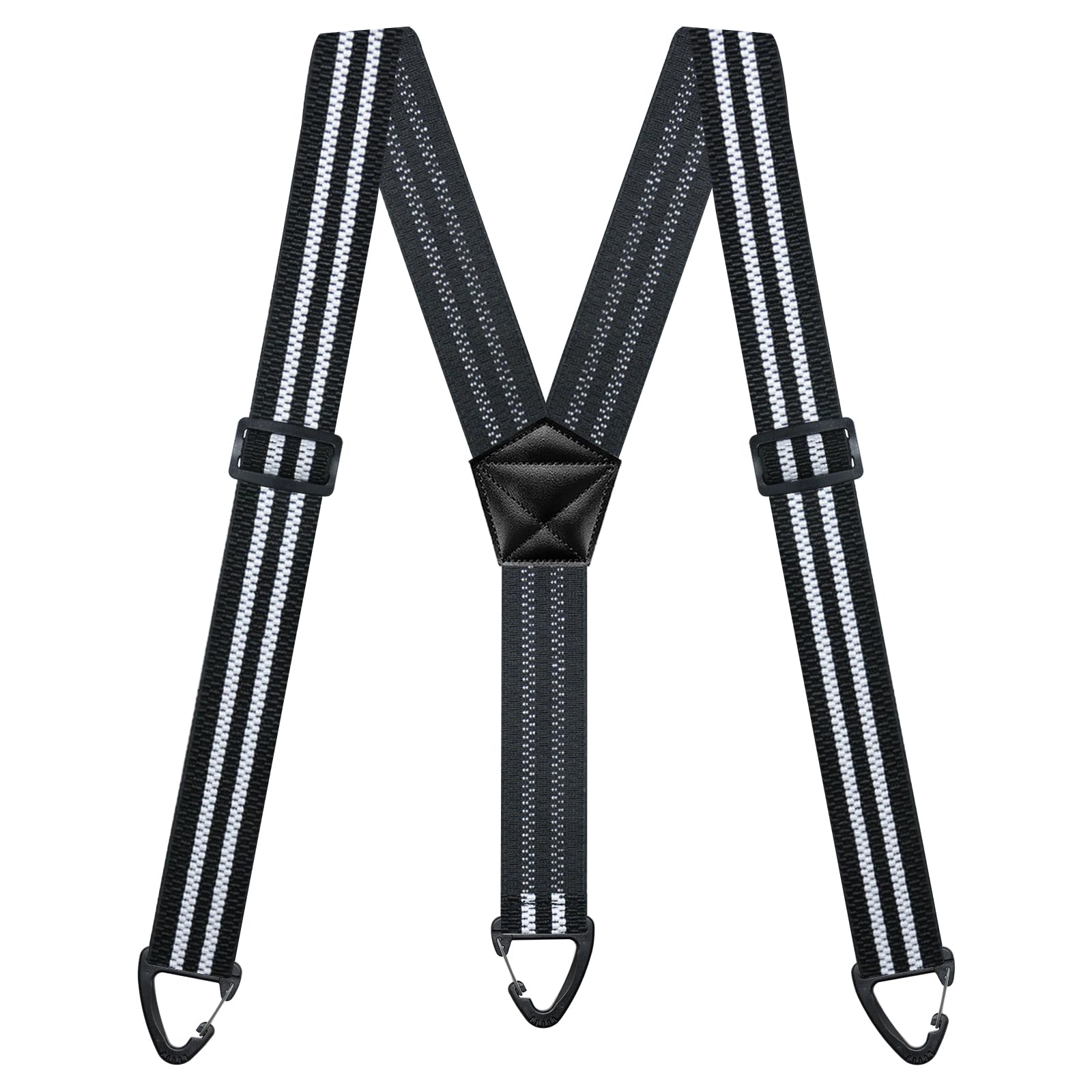 Clip Yeah Hosenträger Herren Breit 3.8cm mit 3 Anti-rutsch Hakenschnalle | Elastisch Hosenträger Herren Extra Stark Verstellbar Suspenders für Outdoor Arbeitshose Lederhose Motorradhose Skihose Y-form