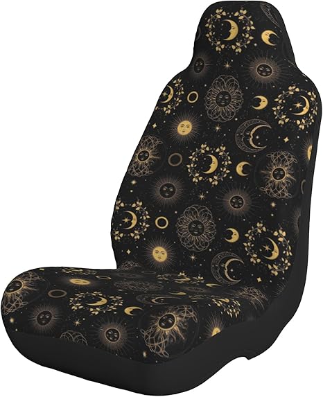 RIMENCH Sun Moon Boho Astrology Bucket Seat Cover Novelty Universal Car Seat Covers Waterproof Car Seat Covers Fit Most Bucket Seats