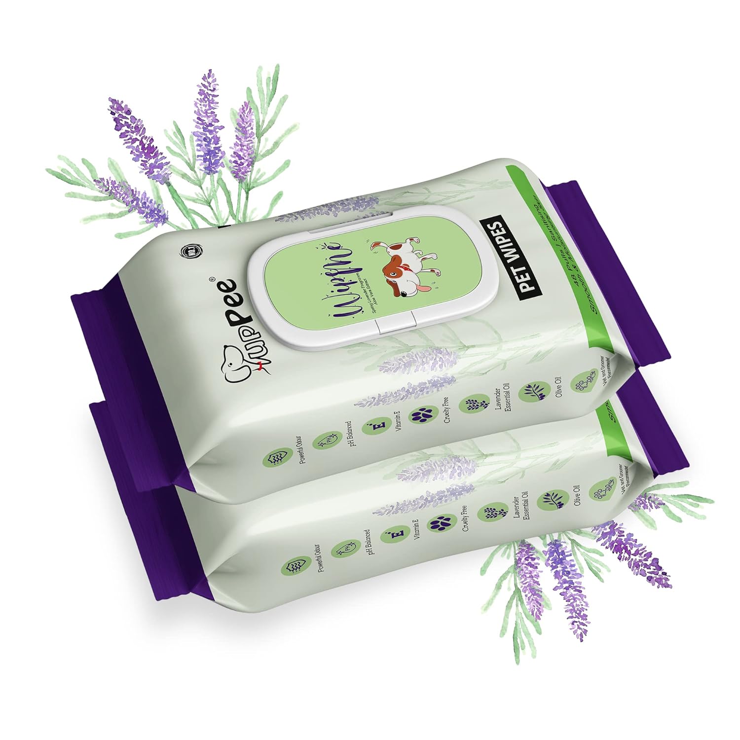 Wipe ME 100% Biodegradable 96 Count (Pack of 2) Wet Wipes for Dogs, Cats & All Pets | Lavender Essential, Vitamin E & Olive Oil | Anti-Bacterial | Cleansing, Deodorising & Grooming Wipes Wipe ME 100% Biodegradable 96 Count (Pack of 2) Wet Wipes for Dogs, Cats & All Pets | Lavender Essential, Vitamin E & Olive Oil | Anti-Bacterial | Cleansing, Deodorising & Grooming Wipes