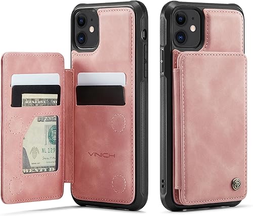 Miniatura 64 de Vinich Funda tipo cartera para iPhone 11 con tarjetero y ranuras de crédito con bloqueo RFID, función atril, a prueba de golpes, para iPhone 11