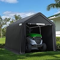 Vista 11 de Advance Outdoor 10x10 pies Toldo portátil para patio al aire libre, cobertizo de almacenamiento resistente con 2 puertas enrollables con cierre