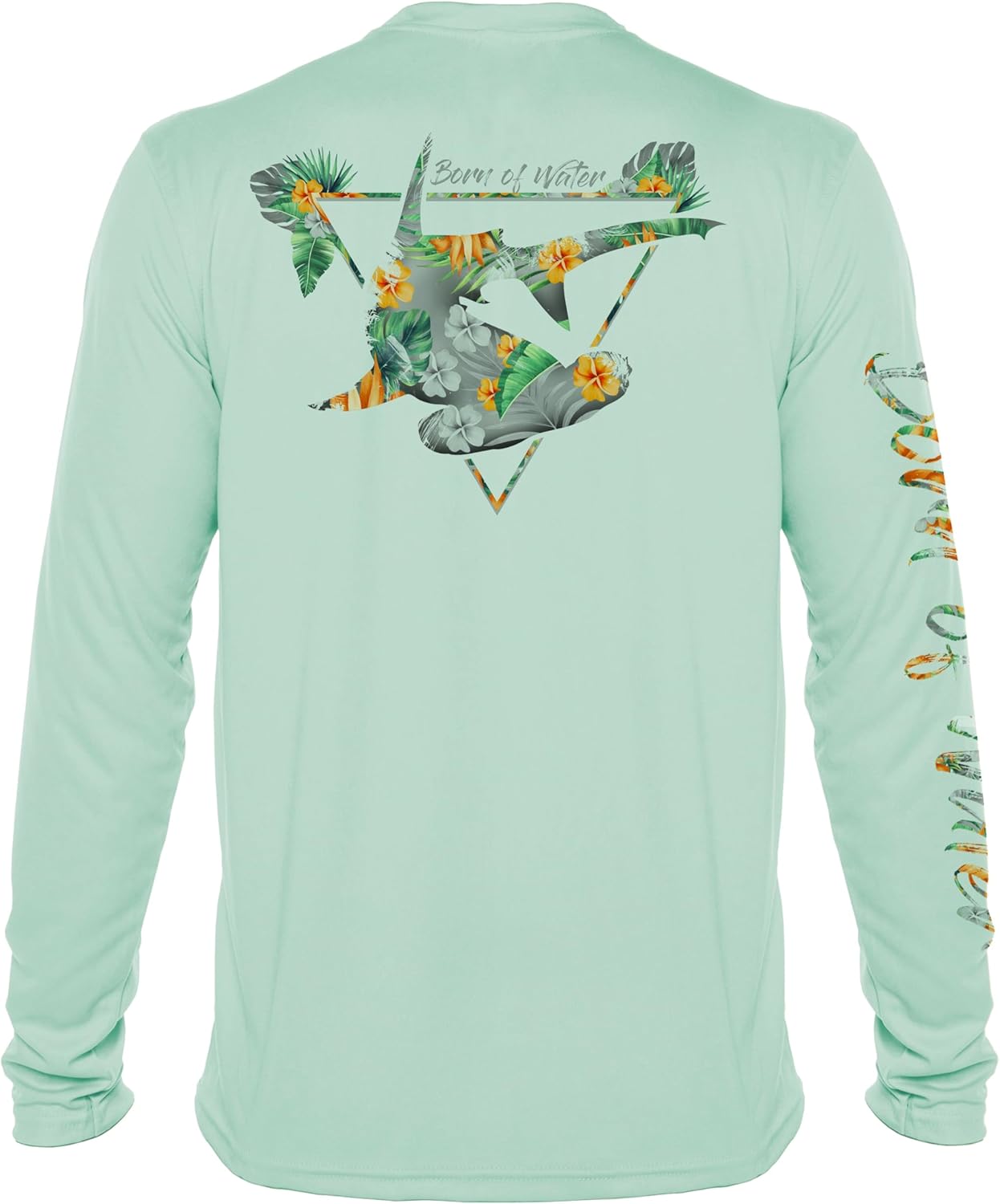 Tropical Hammerhead Shark T-Shirt: Mens UV Long Sleeve Protection Shirt | Scuba Diving | Fishing