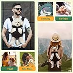 Pet Backpack for Dogs&Cats-Outdoor-Ready Adjustable Chest Straps,Ventilated Mesh Window&Legs-Out Design,Lightweight Travel Backpack for Hiking/Camping (Small to Medium Pets) (Beige)