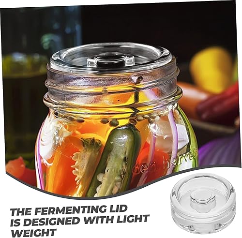 Miniatura 3 de Kichvoe pesos de vidrio fermentado pesos de frasco de fermentación tapa de frasco de fermentación frascos de medio galón tarros de albañil boca