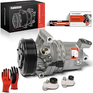 A-Premium Air Conditioner AC Compressor with Clutch Compatible with Nissan Versa (Hatchback) 2010 2011 2012 1.6L 1.8L, Cube 2009-2013 1.8L (fit w/ 6-Groove Pulley not for 7-Groove Pulley)