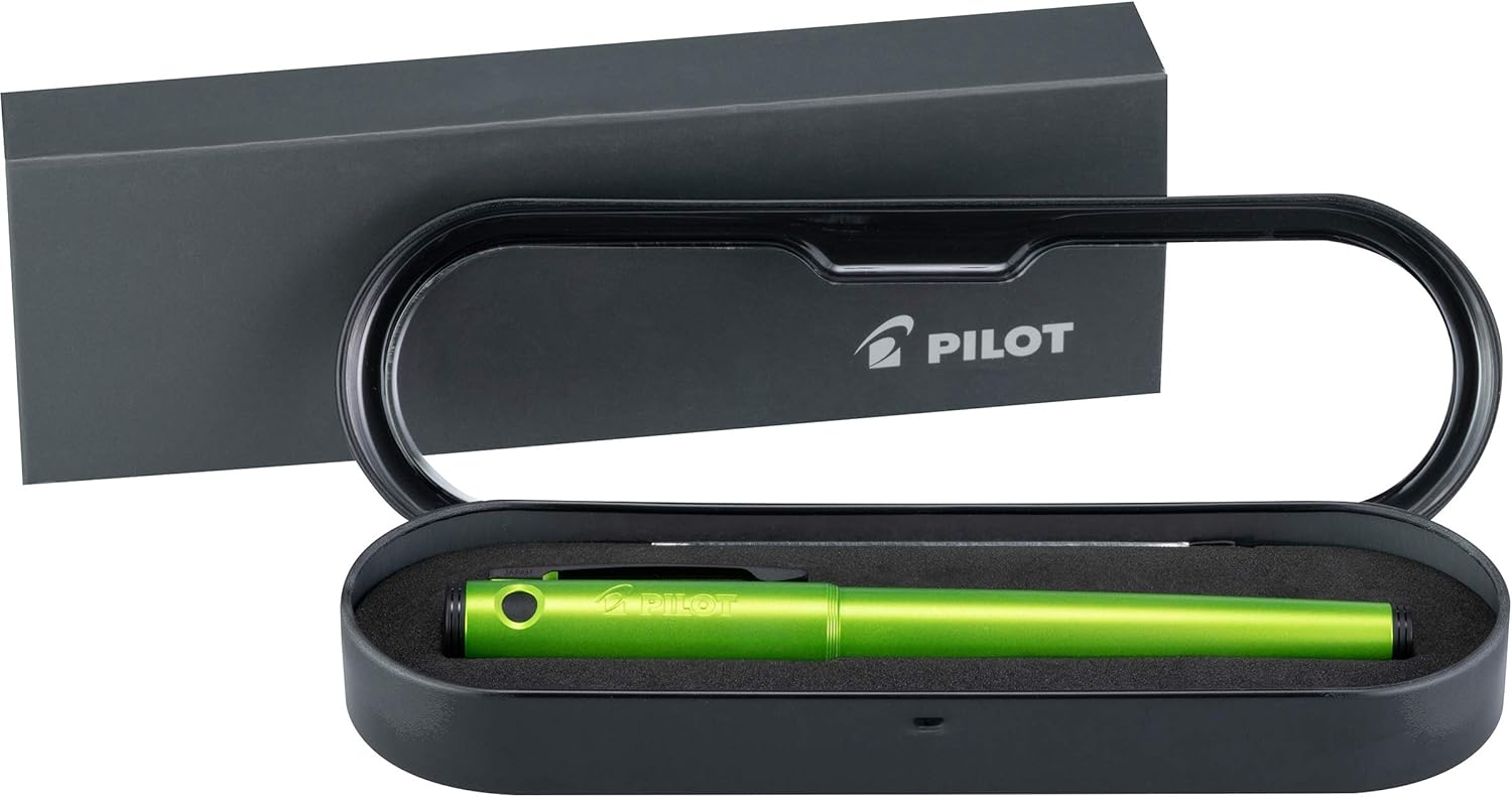 PILOT Explorer Lightweight Fountain Pen in Gift Box, Includes CON-B Converter; Lime Barrel, Medium Nib (12301)