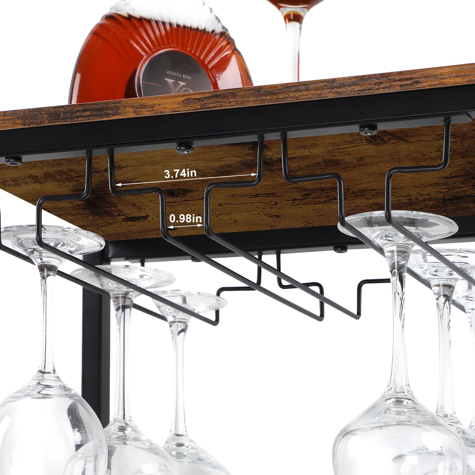 Snapklik.com : YBING Wine Rack Freestanding Floor Rolling Small Wine ...