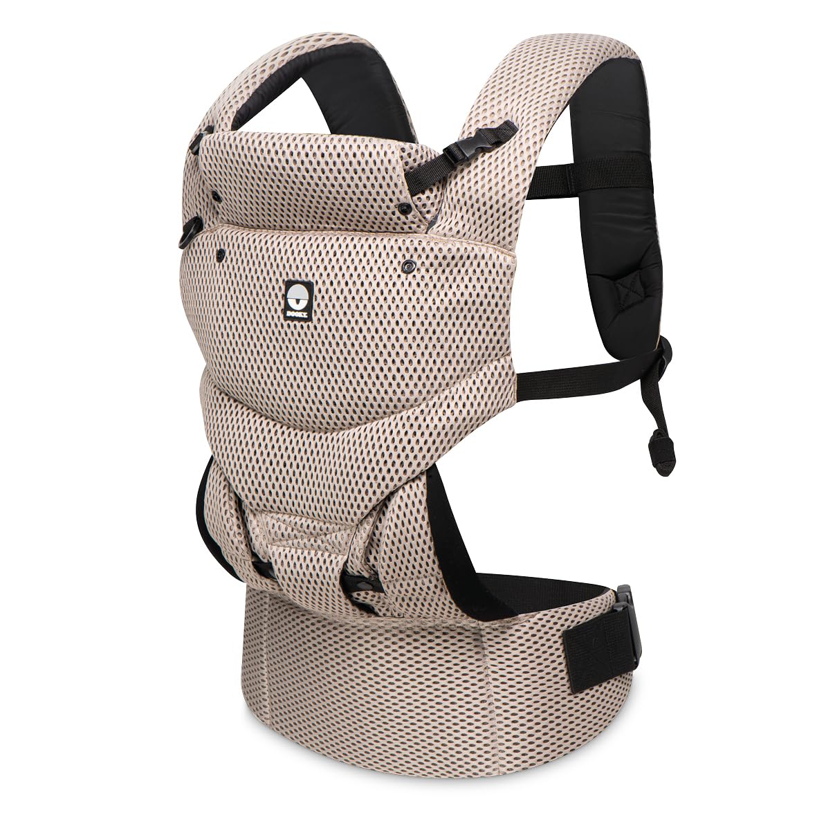 Dooky Carrier Urban Comfort, Babytrage Neugeborene ab Geburt, Ergonomische Babytrage 0-3 Jahre, 3.5-15 kg, M-Position, 3 Tragepositionen, Verstellbar, Atmungsaktiv, Baby Carrier, Beige Desert