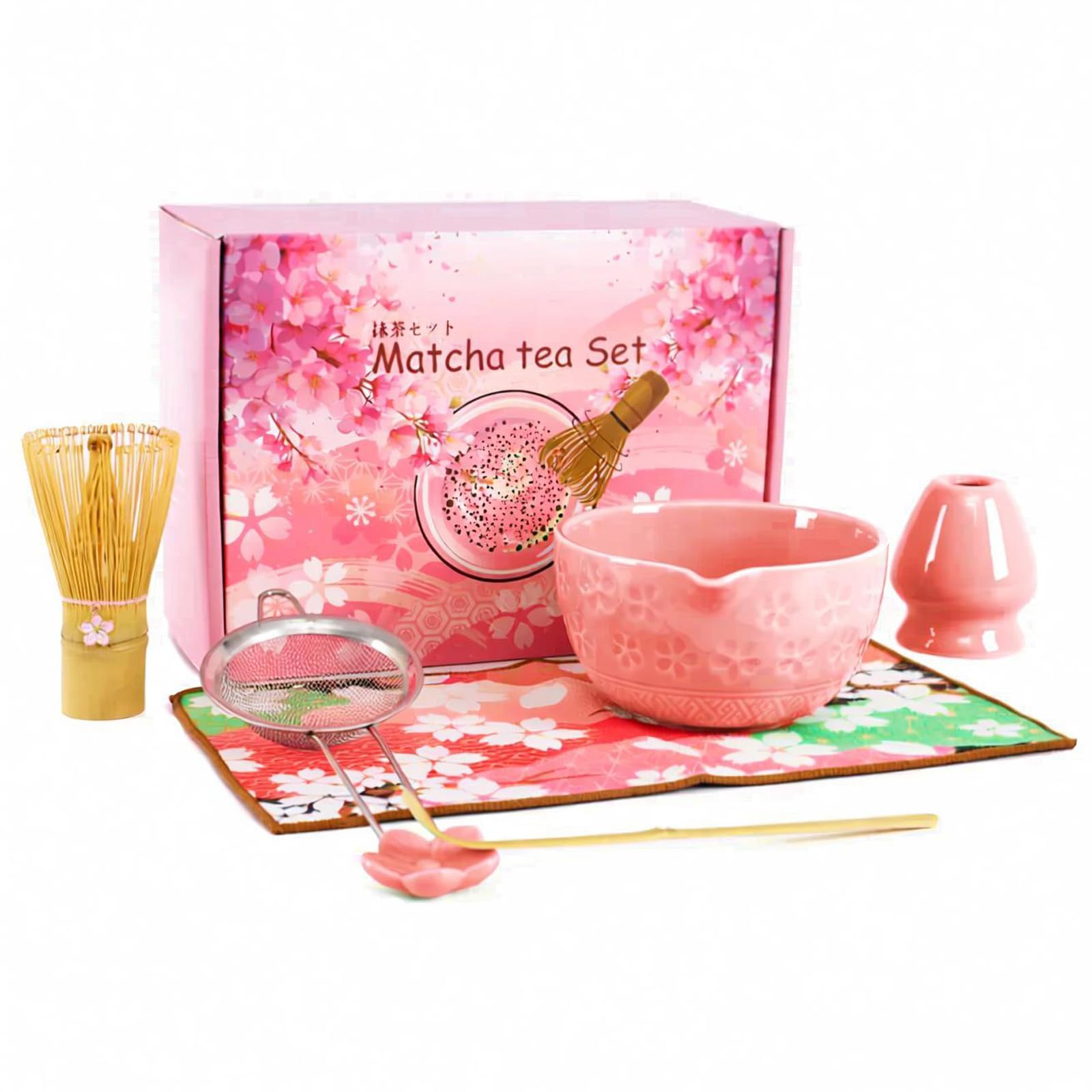 Suruid Matcha Set Rosa, einschließlich einer Keramik Matcha