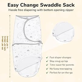 Mama Cheetah Baby Swaddle Blanket with Zipper, Newborn Swaddle Sack, Baby Swaddles Sleep Sack 0-3 Months, Baby Swaddle Wrap for Baby Boy & Baby Girl, 3-Pack