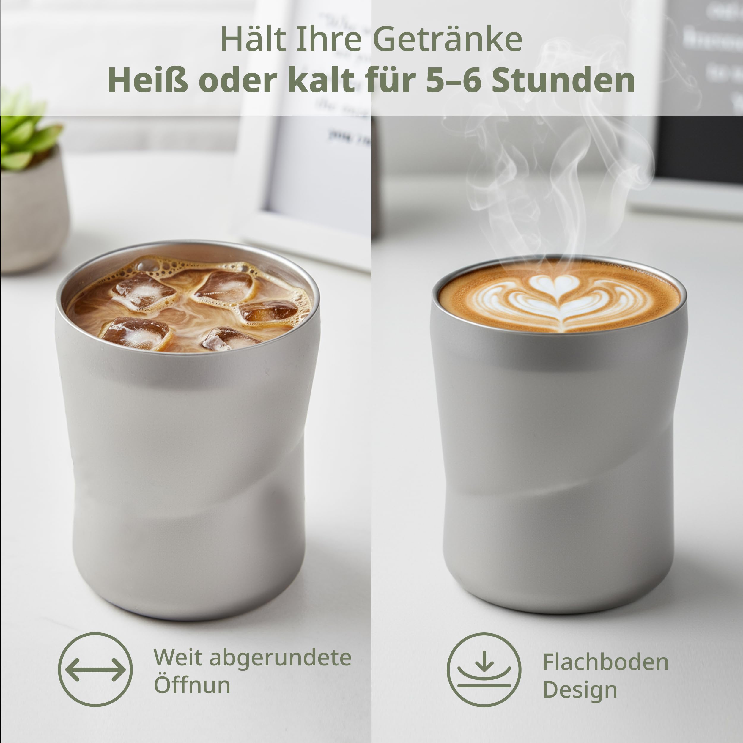 Keith Galaxy Doppelwand-Titanbecher - Isolierter Reise-Kaffeebecher mit Deckel | Wärmeisolierung für heiße und kalte Getränke | bester Reisebecher für Büro und Außeneinsatz | Wespengröße 220ml