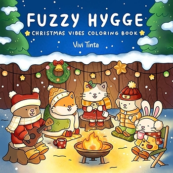Fuzzy Hygge Christmas Vibes Coloring Book