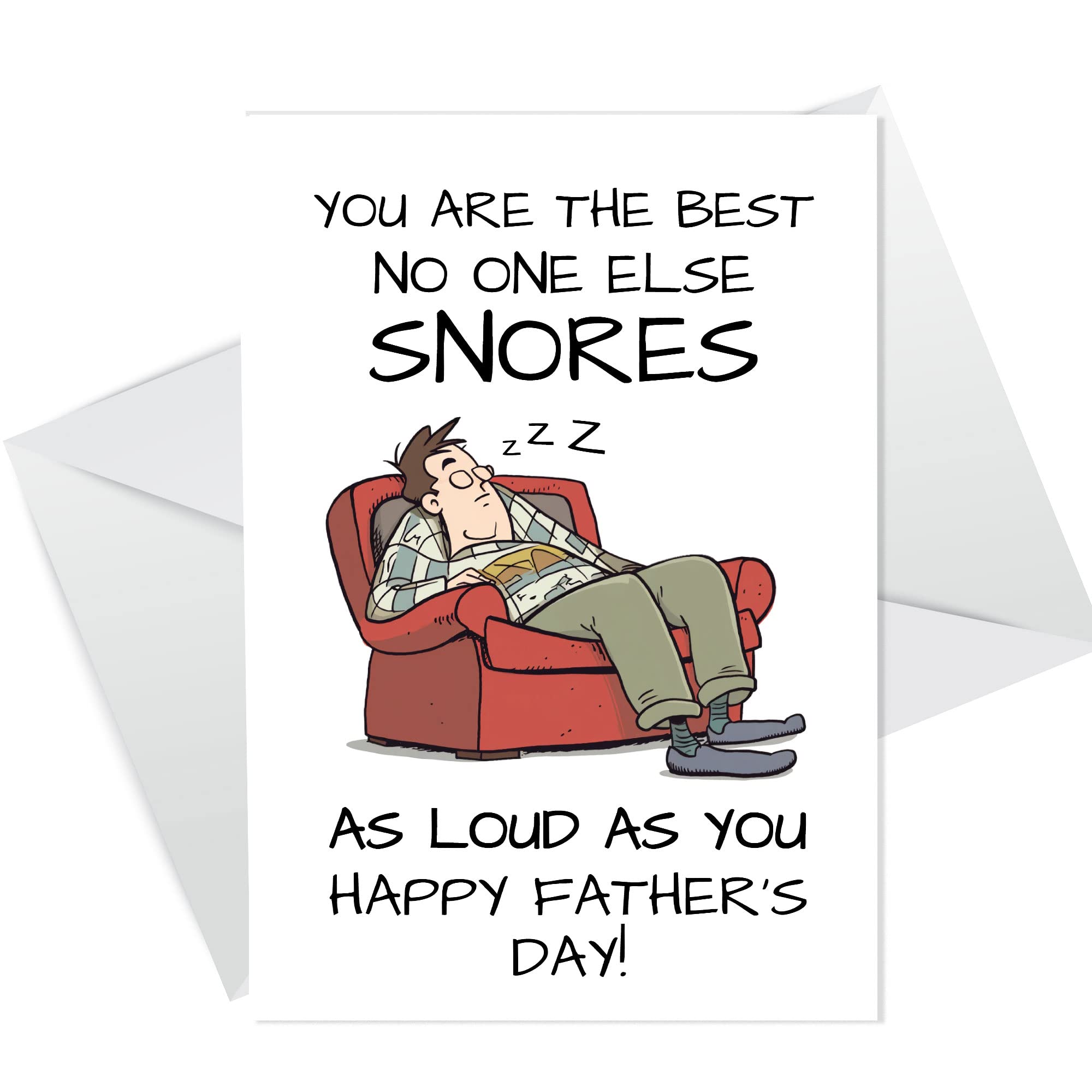 RED OCEAN Funny Card For Him On Fathers Day SNORES AS LOUD AS YOU Joke Humour Fathers Day Card For Dad From Daughter Son Funny Cards For Him