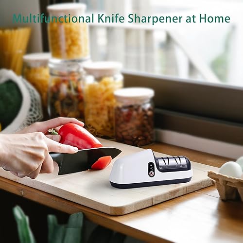Miniatura 8 de DEMEYATH Afilador de cuchillos eléctrico profesional de 3 velocidades sistema de afilado de cuchillos de cocina para afilar rápido reparación de
