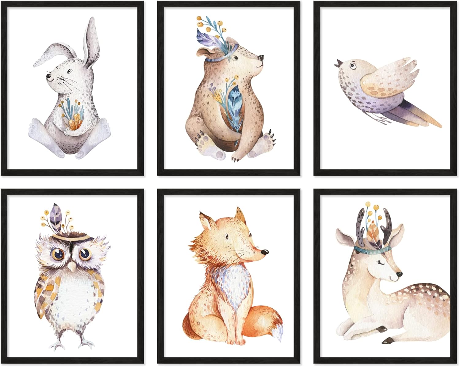 Insire Woodland Animal Nursery Decor, Woodland Animals