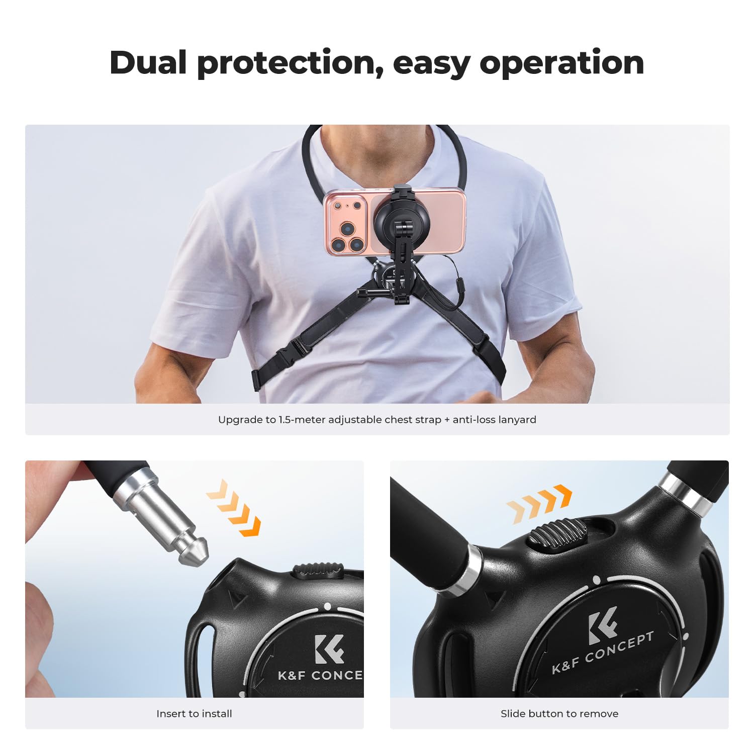 K&F CONCEPT Uchwyt na telefon komórkowy na szyję