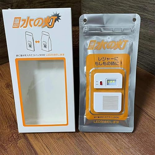 Miniatura 2 de DABATO Lámpara de agua salada - Luz de emergencia LED portátil, 3 lámparas de sal plegables, 140 horas, naranja