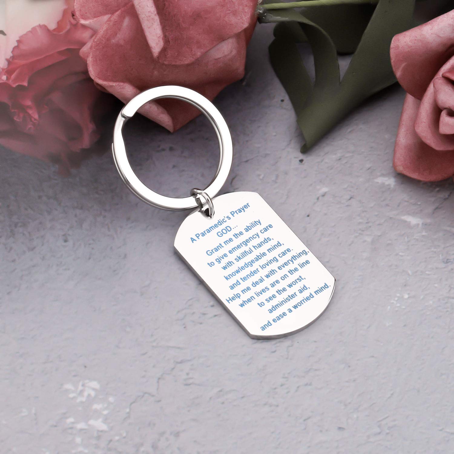 KUIYAI Paramedic’s Prayer Keychain Necklace Paramedic Gift Emergency Medical Technician Gift Christian Religious Jewelry