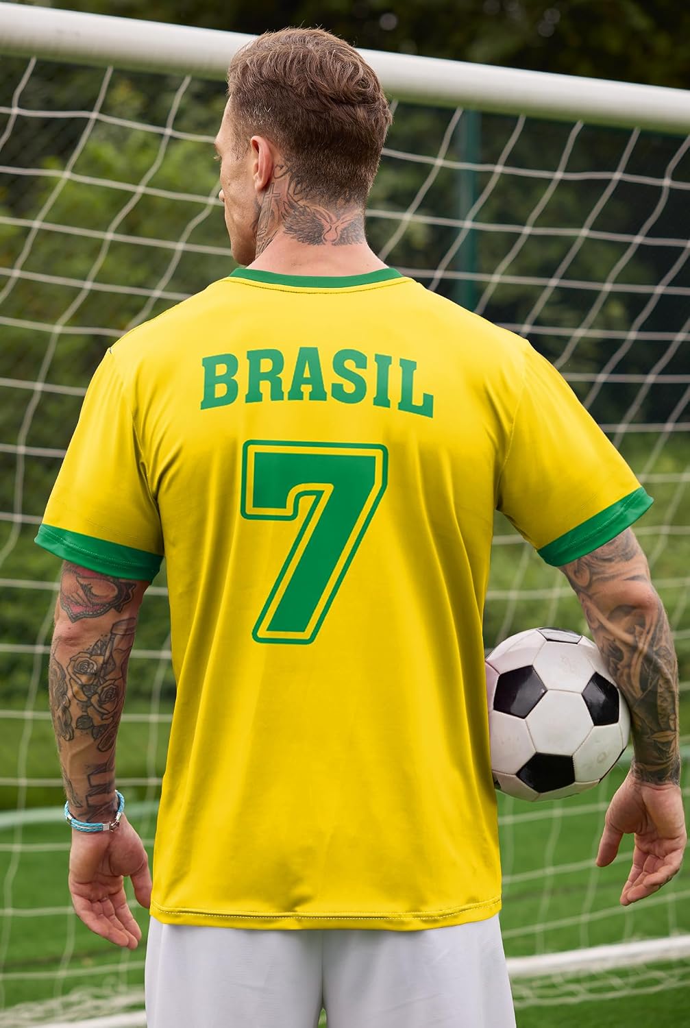 Men's Soccer Cup Jersey Casual Shirt for Fans Durable Streetwear T-Shirt (S-XXL)