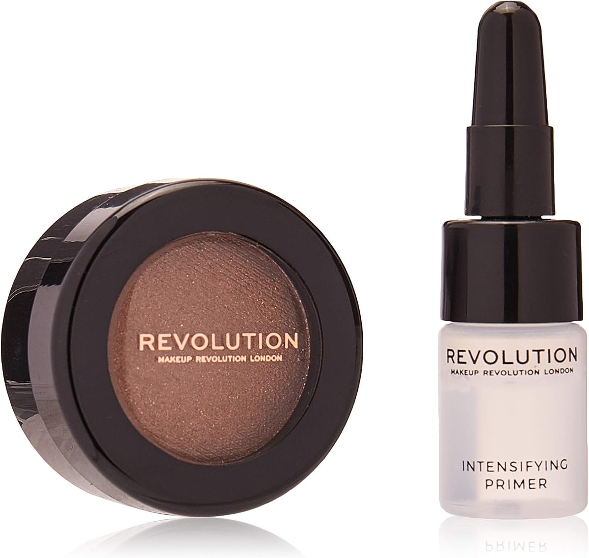 Paleta de sombras de ojos Makeup Revolution Flawless Foils, Overcome, brillo y tonos metálicos, uso duradero, sin crueldad, 0.06 oz
