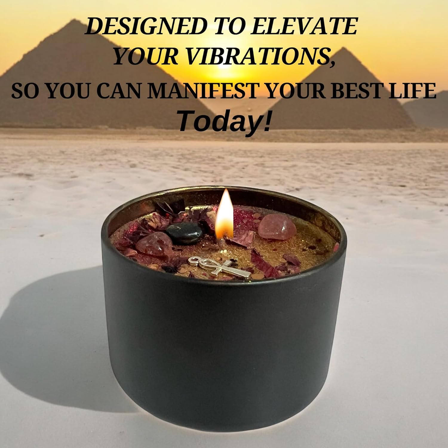 Egyptian Goddess Auset (Isis) Magickal Conjuring Candle (Large 14oz)