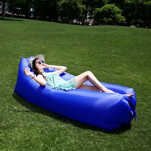 Miniatura 2 de Inflable impermeable al aire libre sofá camping cama portátil Airbed Sofá (azul)