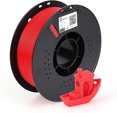 37 – 22 Network PLA 3D Printer Filament 1.75mm, 1kg Spool (2.2lbs), Dimensional Accuracy ±0.02mm, Fit Most FDM Printers (Red)
