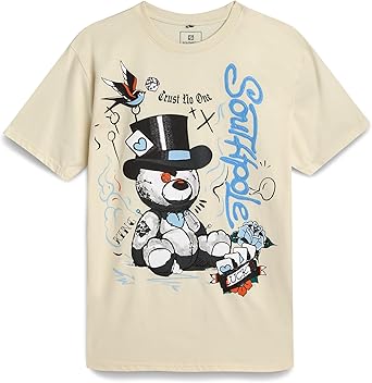 Southpole Mens Graphic T-Shirts - Stylish Cotton Blend Pullover Crewneck Streetwear Graphic Tees Short Sleeve Shirts for Men
