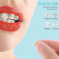Vista 4 de Enhebrador de hilo dental de limpieza profunda para frenos, puentes e implantes (paquete de 3)