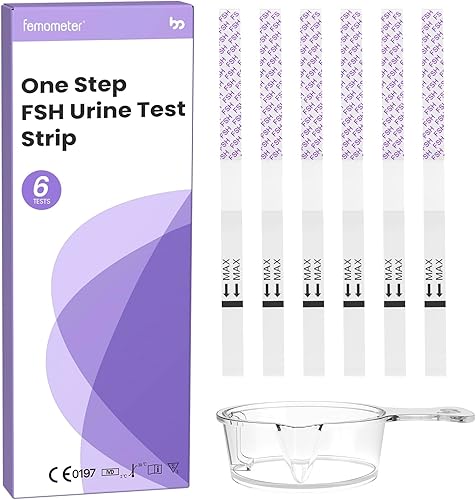 Femometer Prueba de menopausia FSH, tiras reactivas de FSH altamente sensibles, ayudan a comprender su reserva ovárica, determinar su fertilidad y