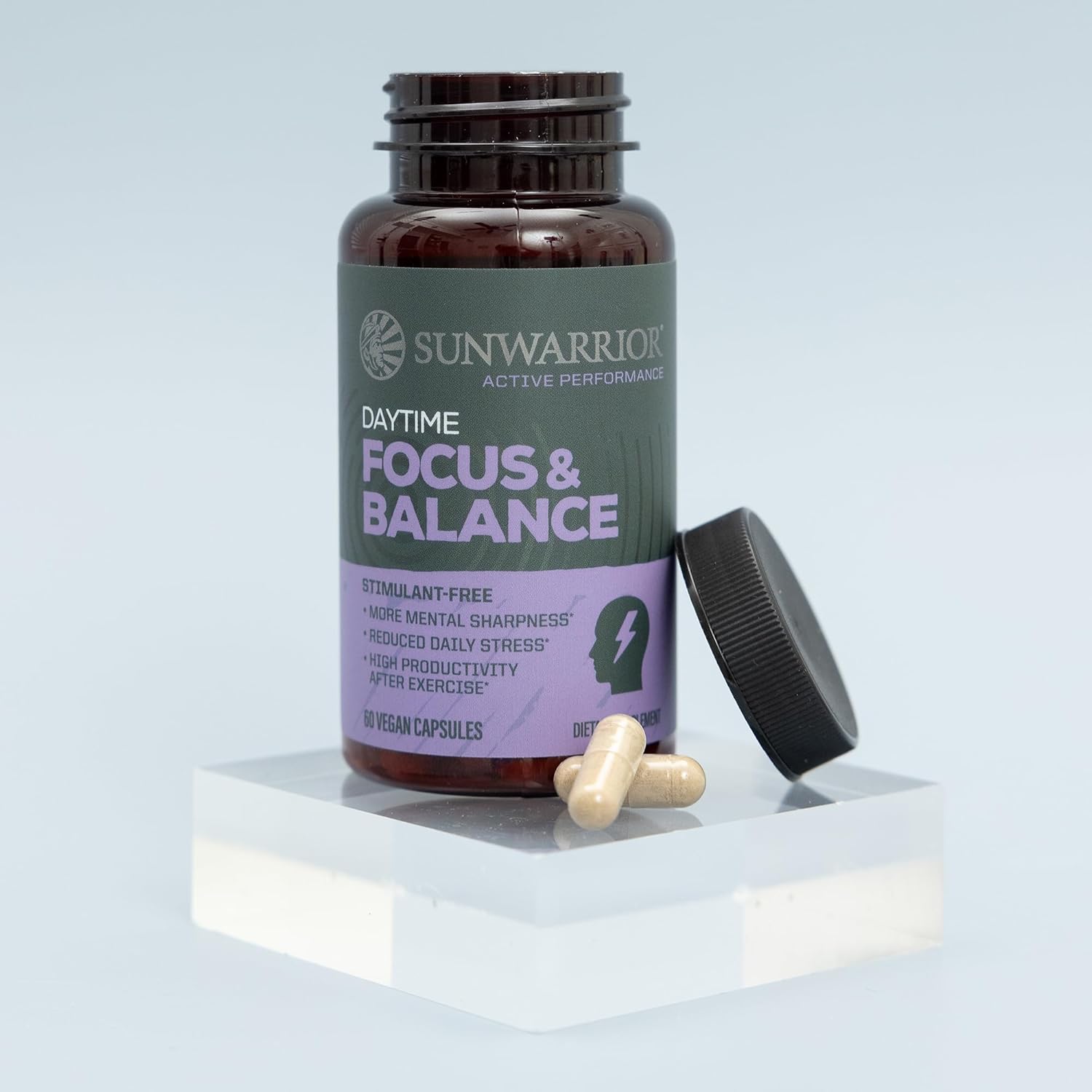 Ashwagandha, Rhodiola, Reishi & 5-HTP for Stress-Free Focus Active Focus & Balance Capsules Caffeine-Free Nootropic for Calm Energy & Mental Clarity, Mood & Immune Support 60 Vegan Capsules - Image 6