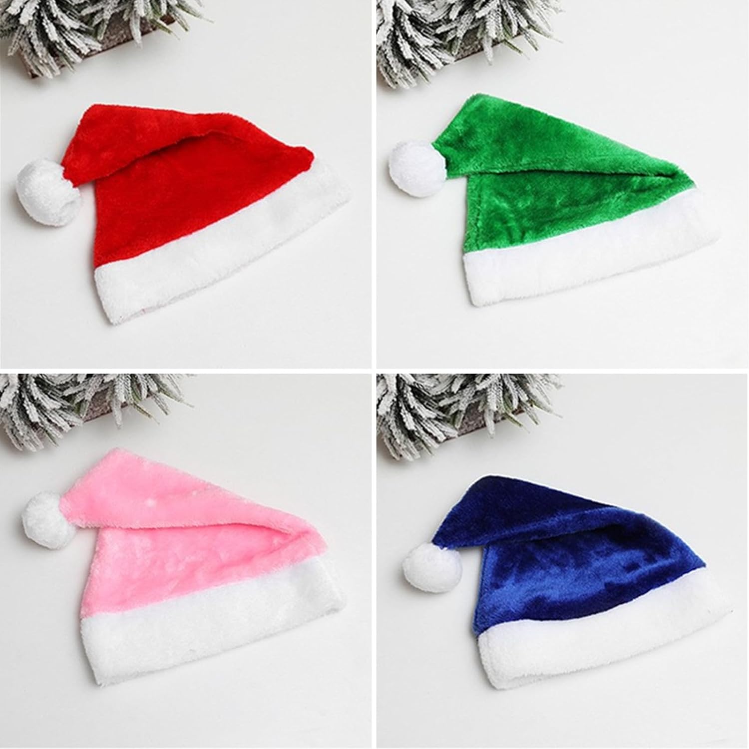 7 Packs Santa Hats Colorful Gnomes Hats Dwarf Costume Hat Elf Hat for Adult, Red/Green/Yellow/Pur/Pink/Orange/Blue Christmas Hat for Christmas Party Halloween Cosplay Birthday Dress Up
