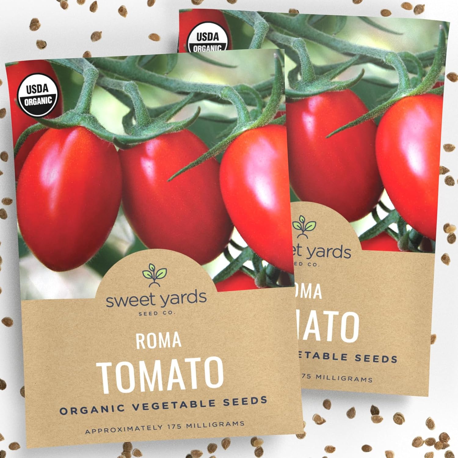 Organic Roma Tomato Seeds Two Seed Packets! Approx 100