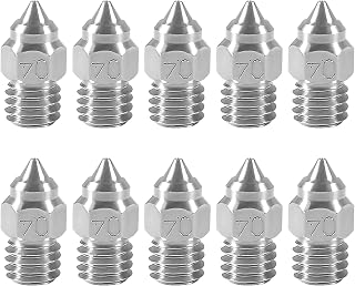 DIANN 10pcs CR6 SE Nozzle Stainless Steel Nozzles 0.4mm Compatible with 3D Printer Ender 3 V2 / PRO CR10 V2 V3 Ender 5 Pro Plus CR-6 SE/MAX /CR5 PRO