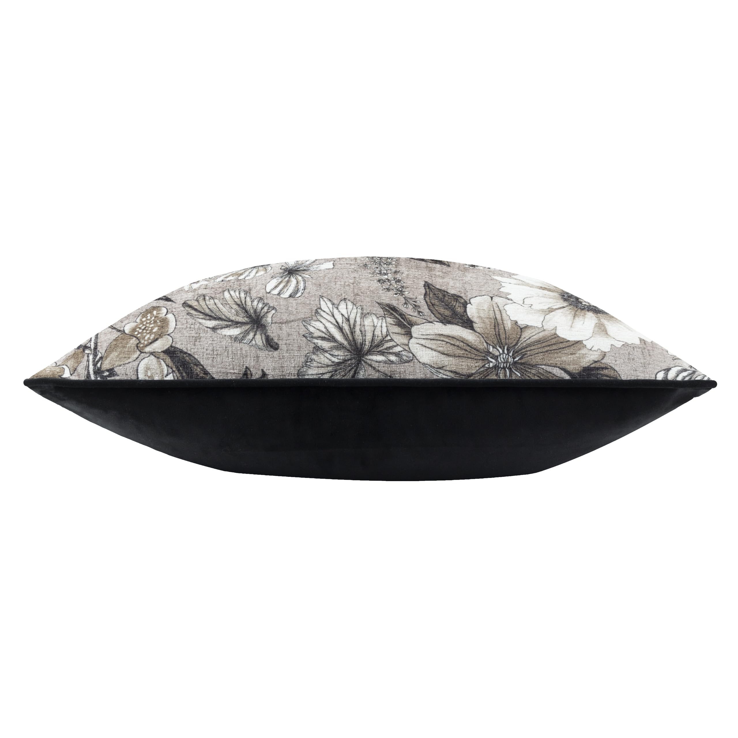 furn. Wylder Nature Harlington Botany Floral Piped Cushion Cover, Sepia, 50 x 50 cm (Pack of 1) - Image 3