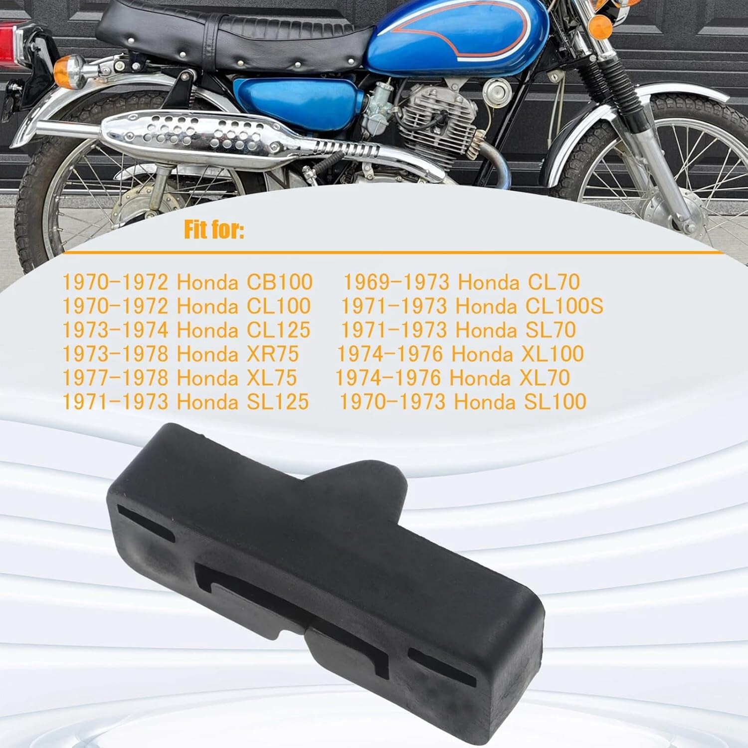 1 Set Gas Fuel Tank Rubber Holder 17613-051-010 for Honda CL70 SL70 XL70 XL75 XR75 SL90 CB100 CL100 SL100 CB125 CL125 SL125