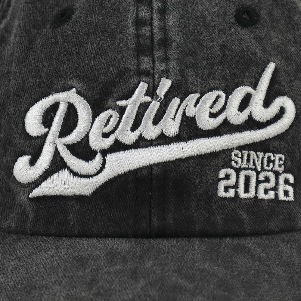 OASCUVER Retired Since 2025 2026 Hat, Adjustable Cotton Baseball Cap Distressed for Retirees Men Women - Image 2