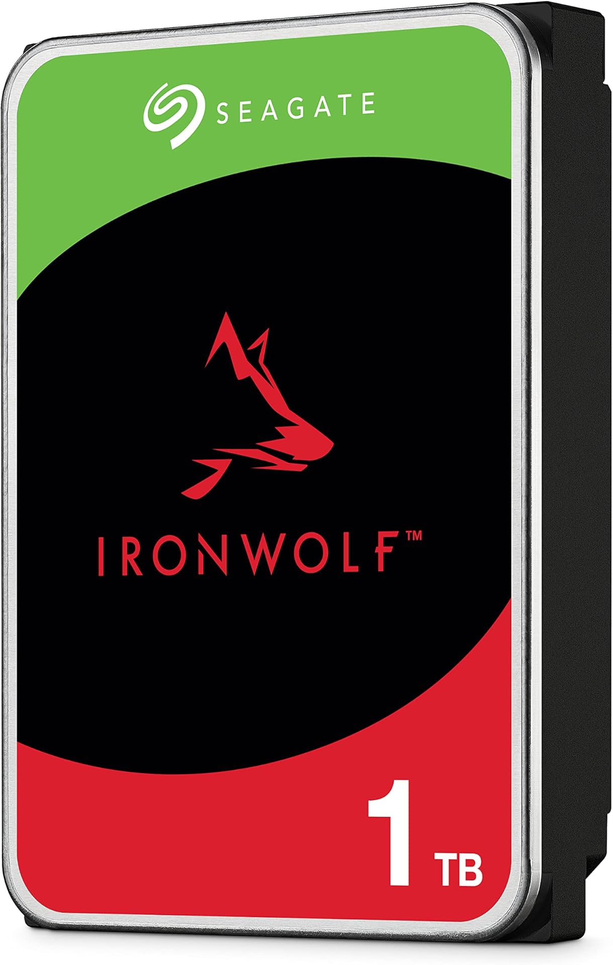 Seagate IronWolf, 1TB, NAS, Internal Hard Drive, CMR 3.5 Inch, SATA, 6GB/s, 5,900 RPM, 64MB Cache, for RAID Network Attached Storage, 3 year Rescue Services (ST1000VN002)