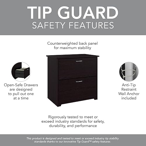 Miniatura 7 de Bush Furniture Cabot - Archivador lateral de 2 cajones roble expreso