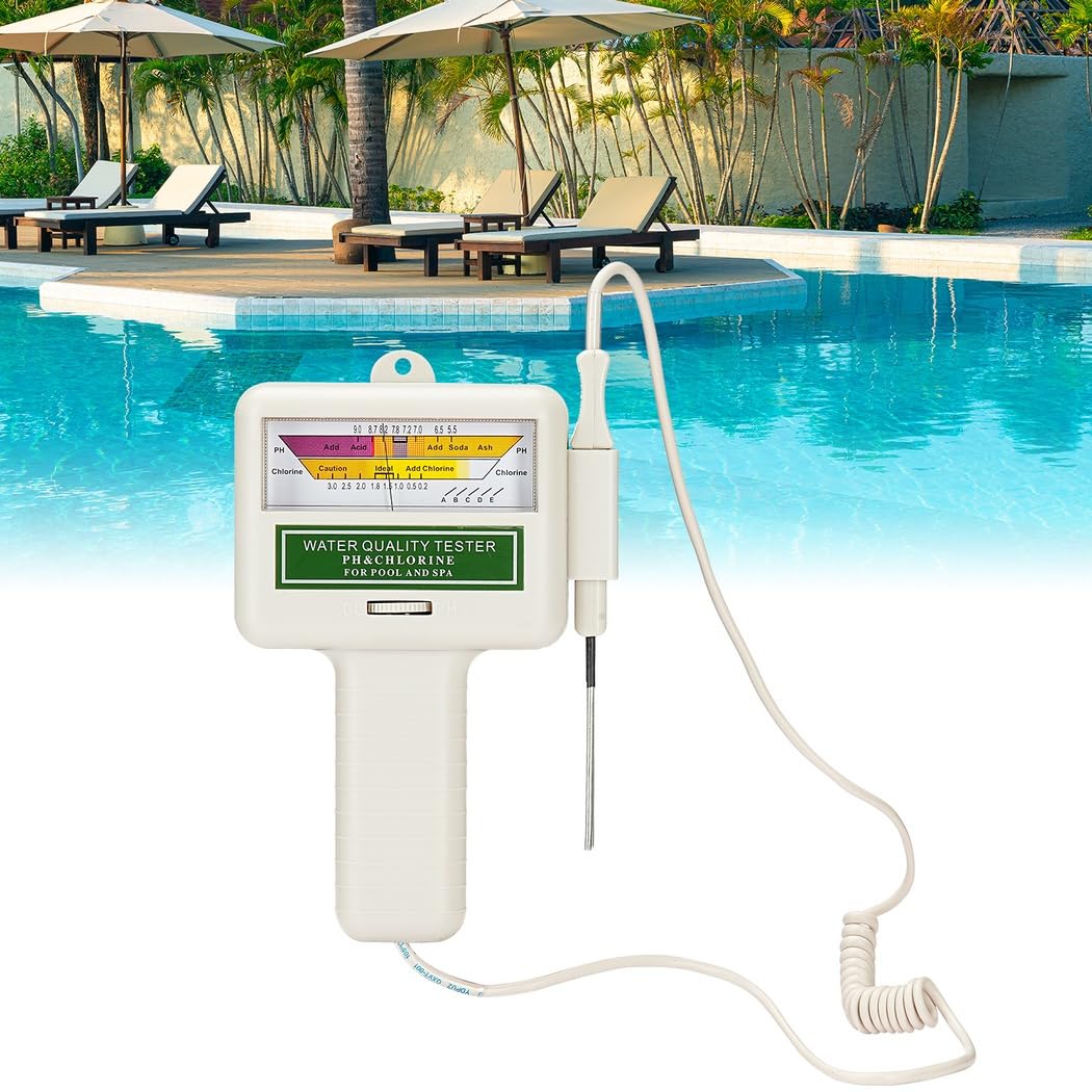 2-In-1 Water Tester For Ph And Chlorine, Portable Ph Meter For Pools, Spas, And Drinking Water