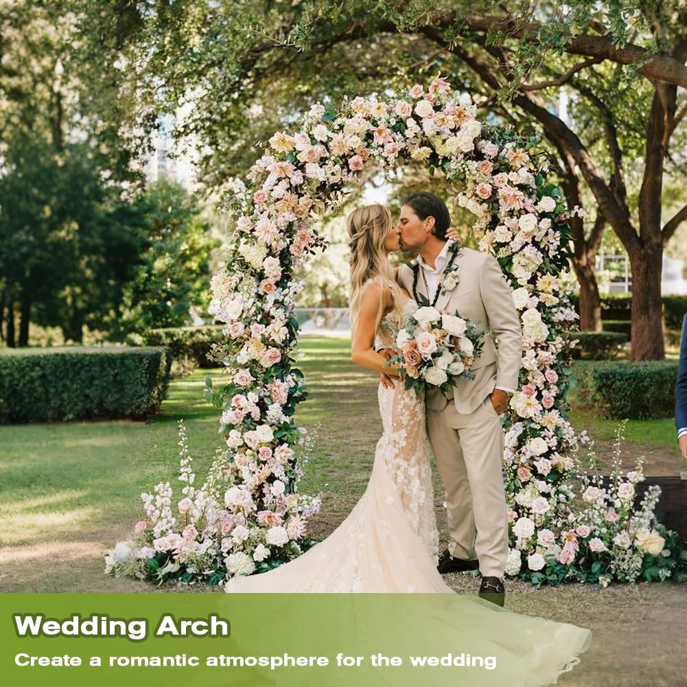 Arche De Jardin En Métal, Treillis Pour Décoration De Mariage, Pour Diverses Plantes Grimpantes, Fête De Mariage, Avec Bases, Blanc, L 120 X H 220 Cm